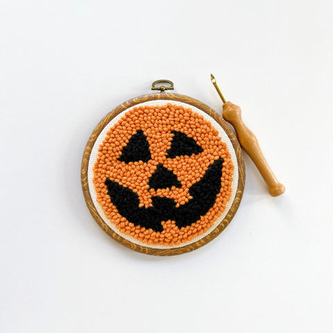 Make a Jack-O-Lantern Punch Needle