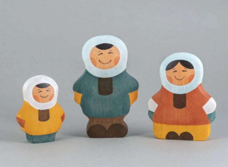 Arctic Inuit Family, set of 3-Small World Play-PoppyBabyCo-Acorns & Twigs