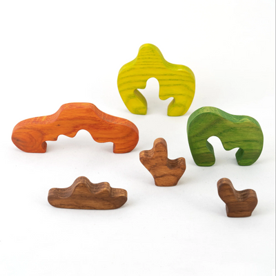 Bushes Set Puzzle-Small World Play-PoppyBabyCo-Acorns & Twigs