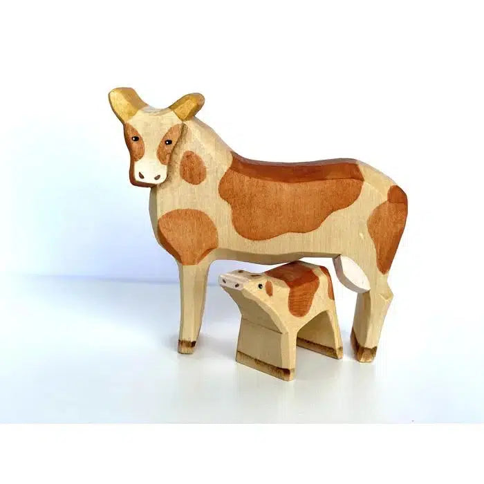 Cow With Baby Cow-Small World Play-PoppyBabyCo-Acorns & Twigs