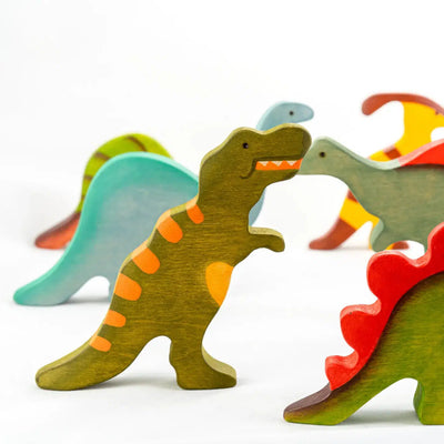 Dinosaur, set of 6-Small World Play-PoppyBabyCo-Acorns & Twigs