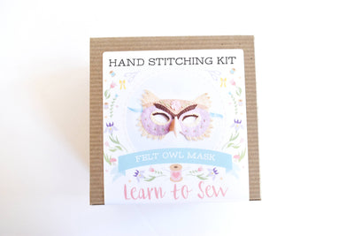 Felt Owl Mask Hand Sewing Kit-Felt Craft-DelilahIris Designs-Acorns & Twigs