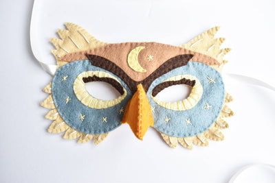 Felt Owl Mask Hand Sewing Kit-Felt Craft-DelilahIris Designs-Acorns & Twigs