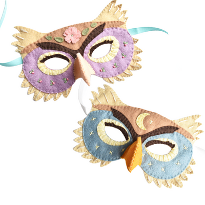 Felt Owl Mask Hand Sewing Kit-Felt Craft-DelilahIris Designs-Acorns & Twigs