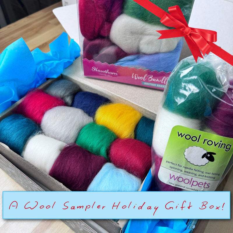 For Fiber Explorers: Wool Fiber Holiday Gift Box-Gift Boxes-Acorns & Twigs-Acorns & Twigs