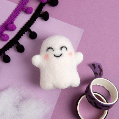 Happy Ghost Needle Felting Kit-Needle Felting-Hawthorn Handmade-Acorns & Twigs