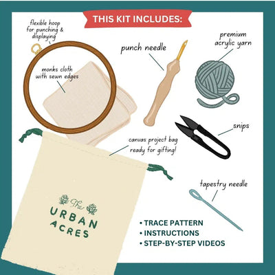 Mushroom Punch Needle Kit-Punch Needle-Urban Acres-Acorns & Twigs