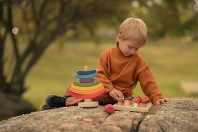 Mushrooms on the Field-Small World Play-PoppyBabyCo-Acorns & Twigs