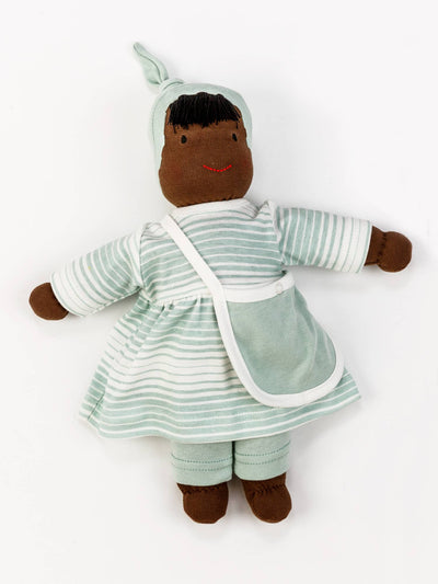 Organic Sasha Waldorf Dress Up Doll - Sea Breeze Stripe-Doll-Under the Nile-Acorns & Twigs