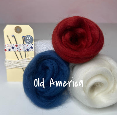 Patriotic Garland - Needle Felting Kit-Needle Felting-Acorns & Twigs-Acorns & Twigs