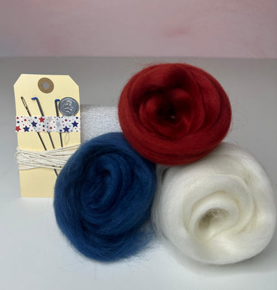 Patriotic Garland - Needle Felting Kit-Needle Felting-Acorns & Twigs-Acorns & Twigs