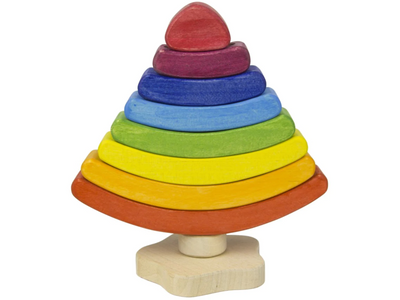 Rainbow Tree Stacker-Wooden blocks-PoppyBabyCo-Acorns & Twigs