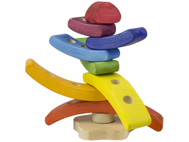 Rainbow Tree Stacker-Wooden blocks-PoppyBabyCo-Acorns & Twigs