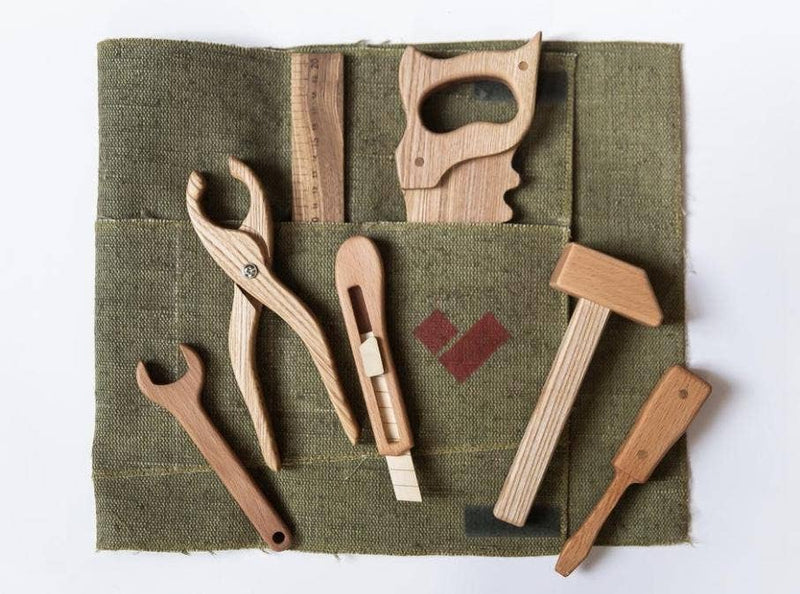 Wooden Builder Tool Kit for Toddlers-Wooden Toy-PoppyBabyCo-Acorns & Twigs