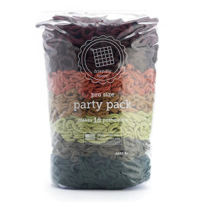 10" Earthtones (PRO Size) Party Pack Loops by Friendly Loom™ - Makes 18 potholders-Weaving-Friendly Loom-Acorns & Twigs