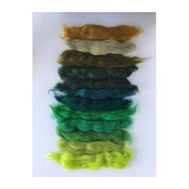 12 Green Tones Large Set - Wool Top-Pre-Packaged Wool Sets-Acorns & Twigs-Acorns & Twigs