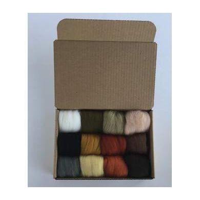 12 Nature Tones Color Set - Wool Top-Pre-Packaged Wool Sets-Acorns & Twigs-Acorns & Twigs