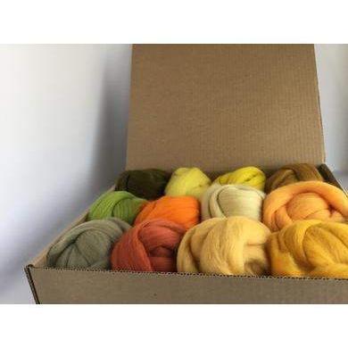 12 Yellow Tones Large Set - Wool Top-Pre-Packaged Wool Sets-Acorns & Twigs-Acorns & Twigs