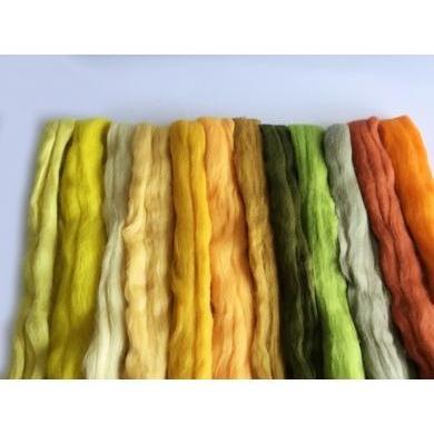 12 oz Yellow Tones Merino Top-Pre-Packaged Wool Sets-Acorns & Twigs-Acorns & Twigs