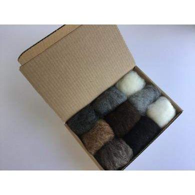 9 Natural Wool Batt Set-Pre-Packaged Wool Sets-Acorns & Twigs-Acorns & Twigs