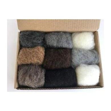 9 Natural Wool Batt Set-Pre-Packaged Wool Sets-Acorns & Twigs-Acorns & Twigs