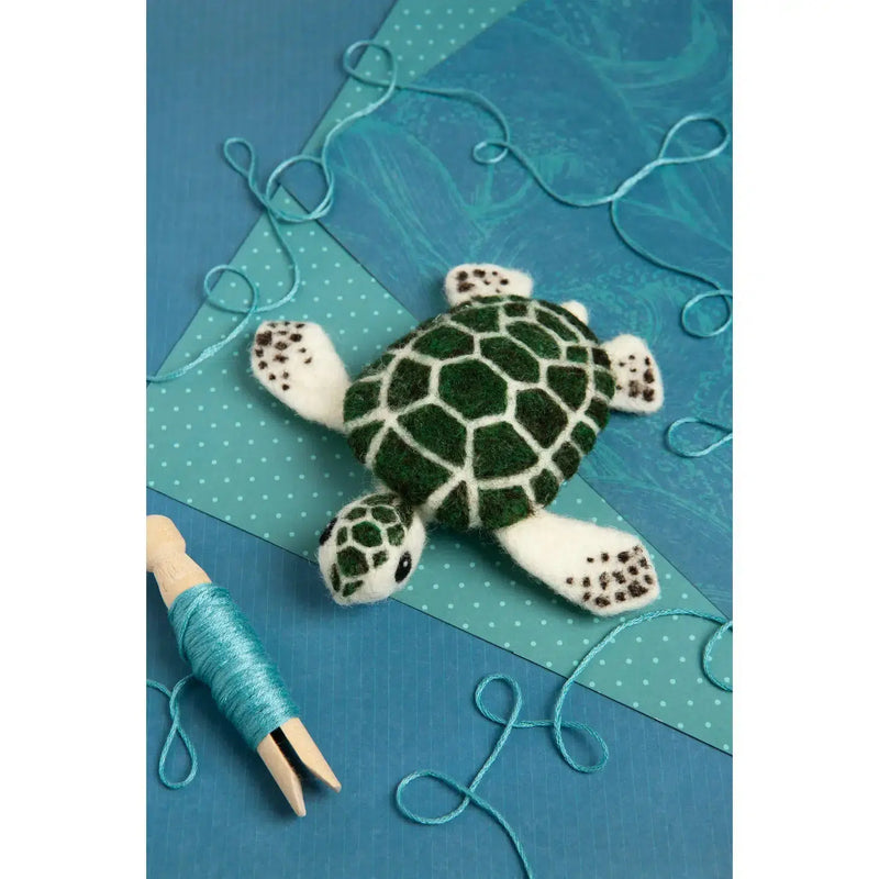 Baby Sea Turtle Mini Needle Felting Kit-Needle Felting-Hawthorn Handmade-Acorns & Twigs