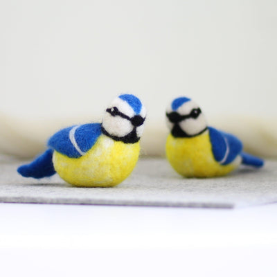 Blue Tits Needle Felting Kit-Needle Felting-Hawthorn Handmade-Acorns & Twigs