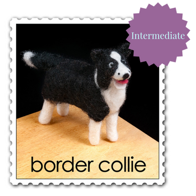 Border Collie Needle Felting Kit - Intermediate-Needle Felting-WoolPets-Acorns & Twigs