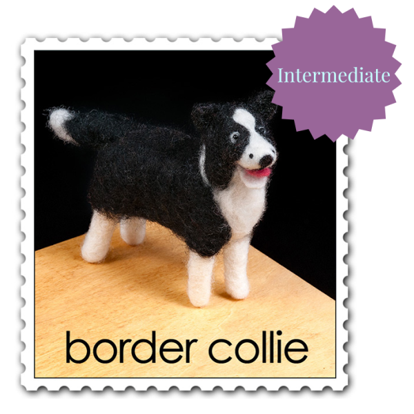 Border Collie Needle Felting Kit - Intermediate-Needle Felting-WoolPets-Acorns & Twigs