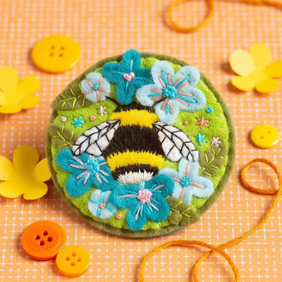 Bumble Bee Felt Craft Brooch Kit-Felt Craft-Hawthorn Handmade-Acorns & Twigs