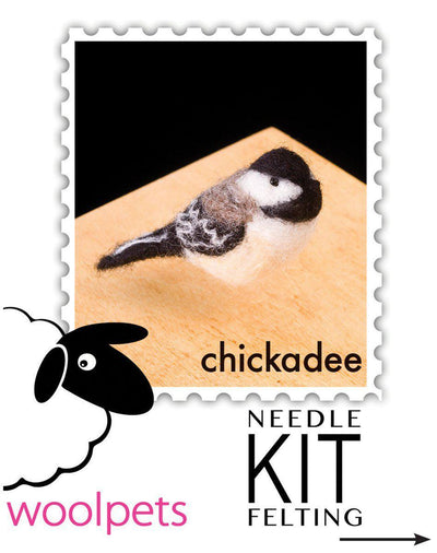 Chickadee Needle Felting Kit - Intermediate-Needle Felting-WoolPets-Acorns & Twigs