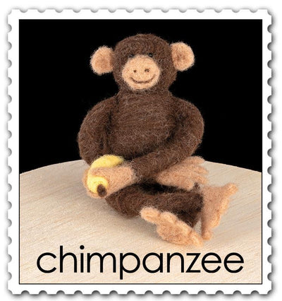 Chimpanzee Needle Felting Kit - Intermediate-Needle Felting-WoolPets-Acorns & Twigs