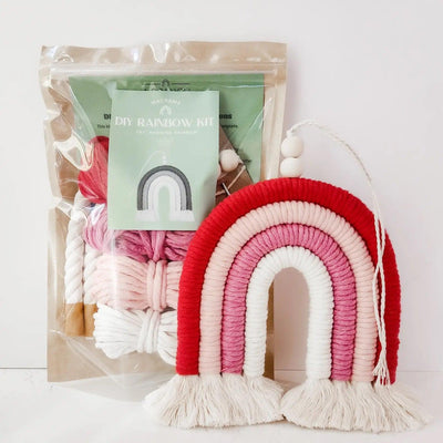 DIY Macrame Rainbow Kit - Valentine-Macrame-A Branch & Cord-Acorns & Twigs