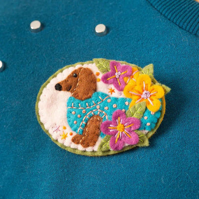 Dachshund Felt Craft Brooch Kit-Felt Craft-Hawthorn Handmade-Acorns & Twigs