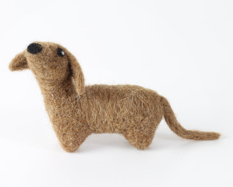 Dachshund Felting Kit-Needle Felting-Hawthorn Handmade-Acorns & Twigs