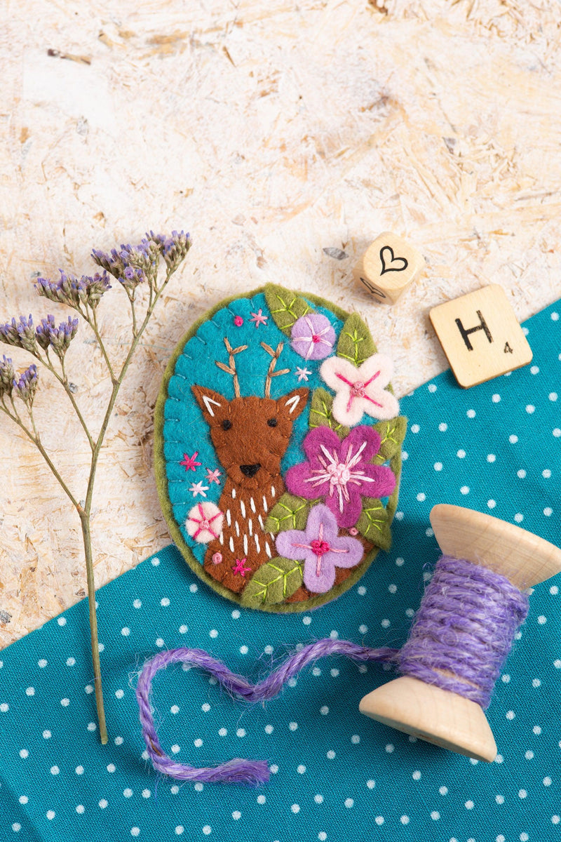 Deer Felt Craft Kit (Brooch)-Felt Craft-Hawthorn Handmade-Acorns & Twigs