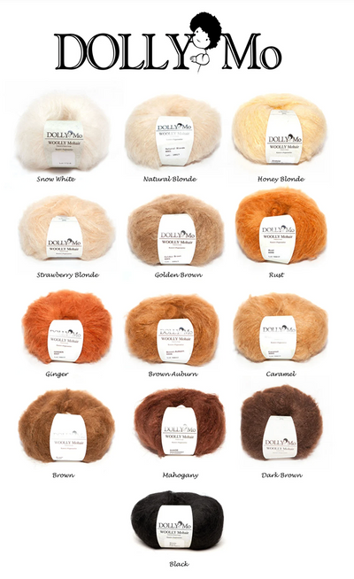 DollyMo Woolly Mohair Doll Hair Yarn-Supplies & Tools-DollyMo-Acorns & Twigs