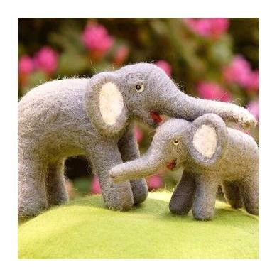 Elephant Needle Felting Kit - INTERMEDIATE-Needle Felting-WoolPets-Acorns & Twigs