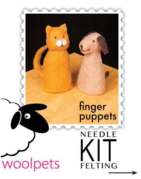 Finger Puppets Felting Kit - Starter Kit-Needle Felting-WoolPets-Acorns & Twigs