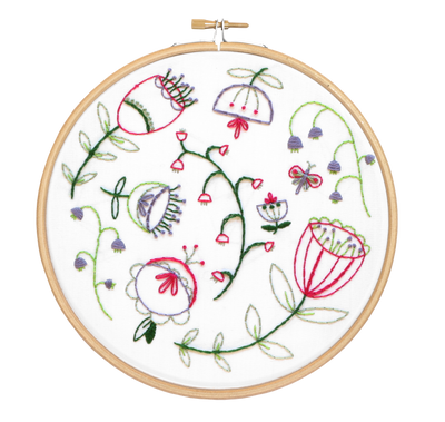 Folk Blossom Embroidery Kit-Embroidery-Hawthorn Handmade-Acorns & Twigs