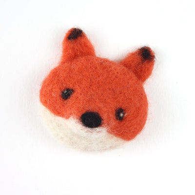 Fox Brooch Felting Kit-Needle Felting-Hawthorn Handmade-Acorns & Twigs