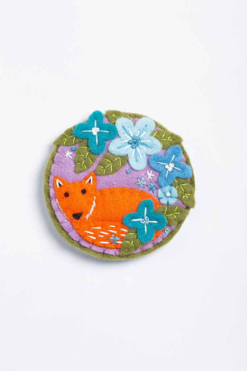 Fox Felt Craft Kit (Brooch)-Felt Craft-Hawthorn Handmade-Acorns & Twigs