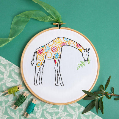 Giraffe Embroidery Kit-Embroidery-Hawthorn Handmade-Acorns & Twigs