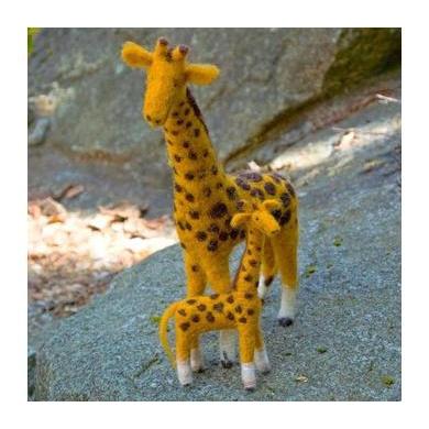 Giraffe Needle Felting Kit - INTERMEDIATE-Needle Felting-WoolPets-Acorns & Twigs