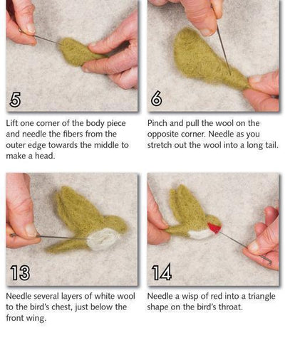 Hummingbird Felting Kit - Bird Pin-Needle Felting-WoolPets-Acorns & Twigs