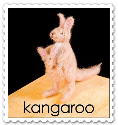 Kangaroo Needle Felting Kit - Intermediate-Needle Felting-WoolPets-Acorns & Twigs