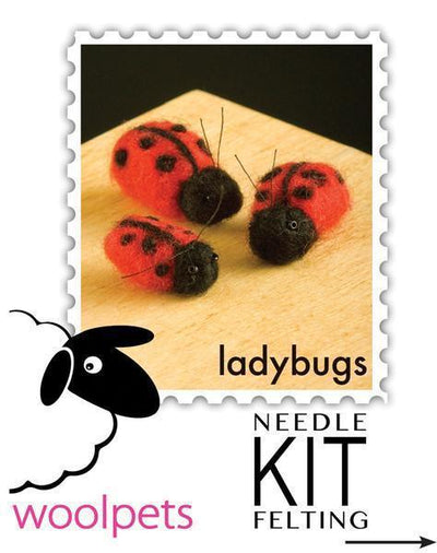 Ladybugs & Bumblebees Needle Felting Kit - Starter Kit-Needle Felting-WoolPets-Acorns & Twigs