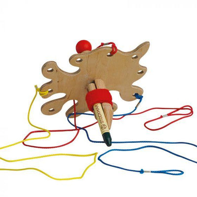 Line Drawer w/ Wax Crayon & Strings-Active Play-Mercurius-Acorns & Twigs