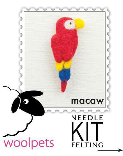 Macaw Felting Kit - Bird Pin-Needle Felting-WoolPets-Acorns & Twigs