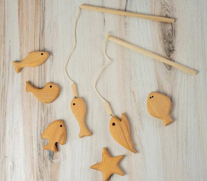 Magnetic Fishing Game-Wooden Toy-PoppyBabyCo-Acorns & Twigs